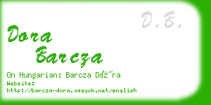 dora barcza business card